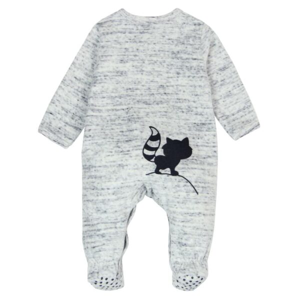 Pijama terciopelo gris bebe boboli