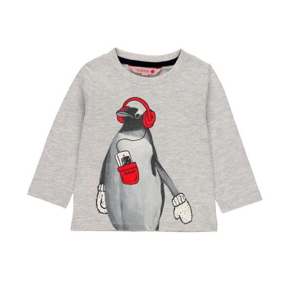 Camiseta gris pingüino