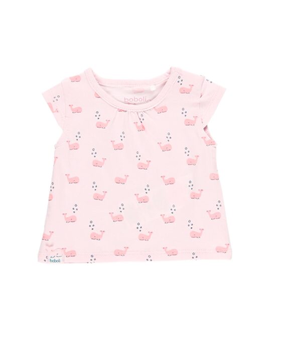 Camiseta rosa bebe boboli