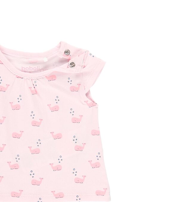 Camiseta rosa bebe boboli