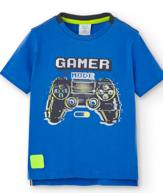 Camiseta niño azul gamer boboli