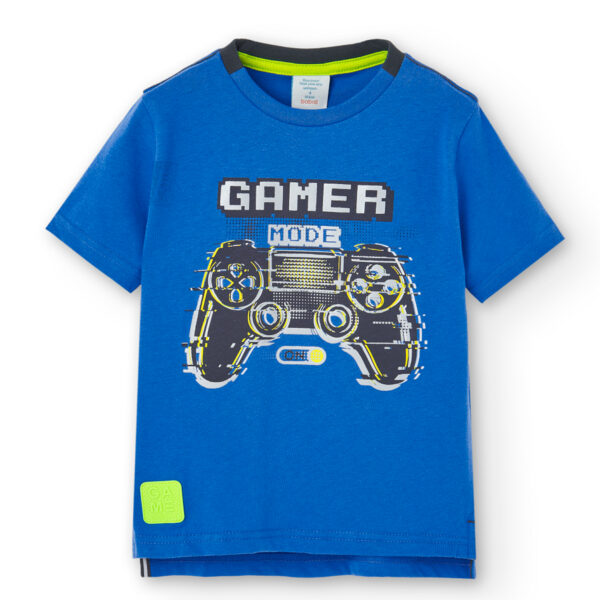 Camiseta niño azul gamer boboli