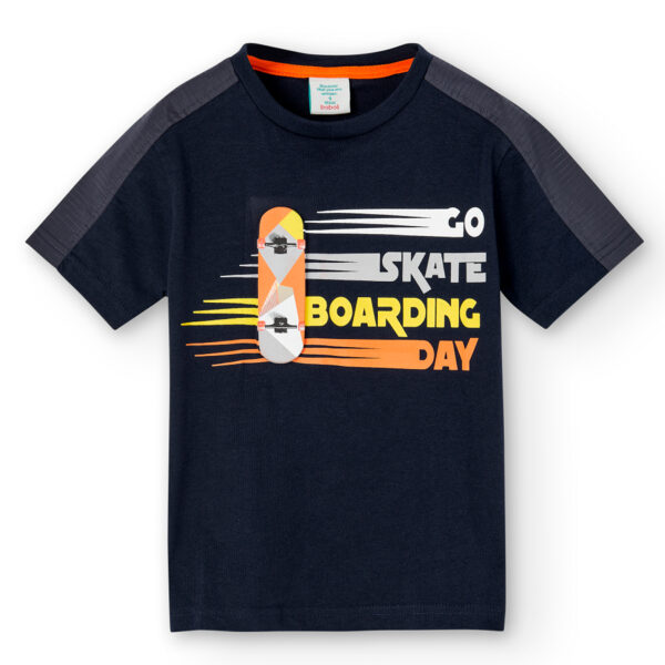 Camiseta negra boarding niño boboli